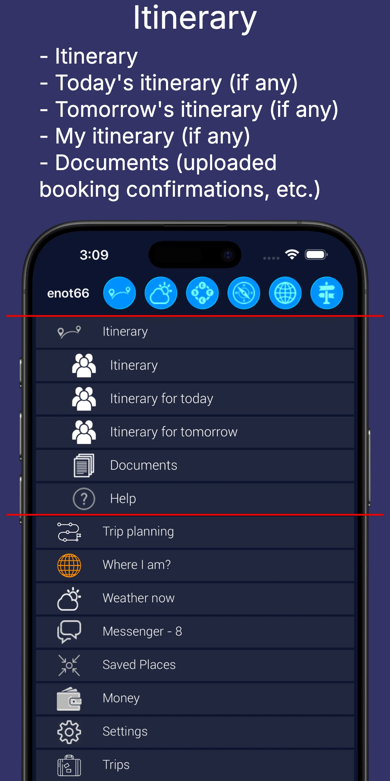 enot66 - Travel Planner screenshot